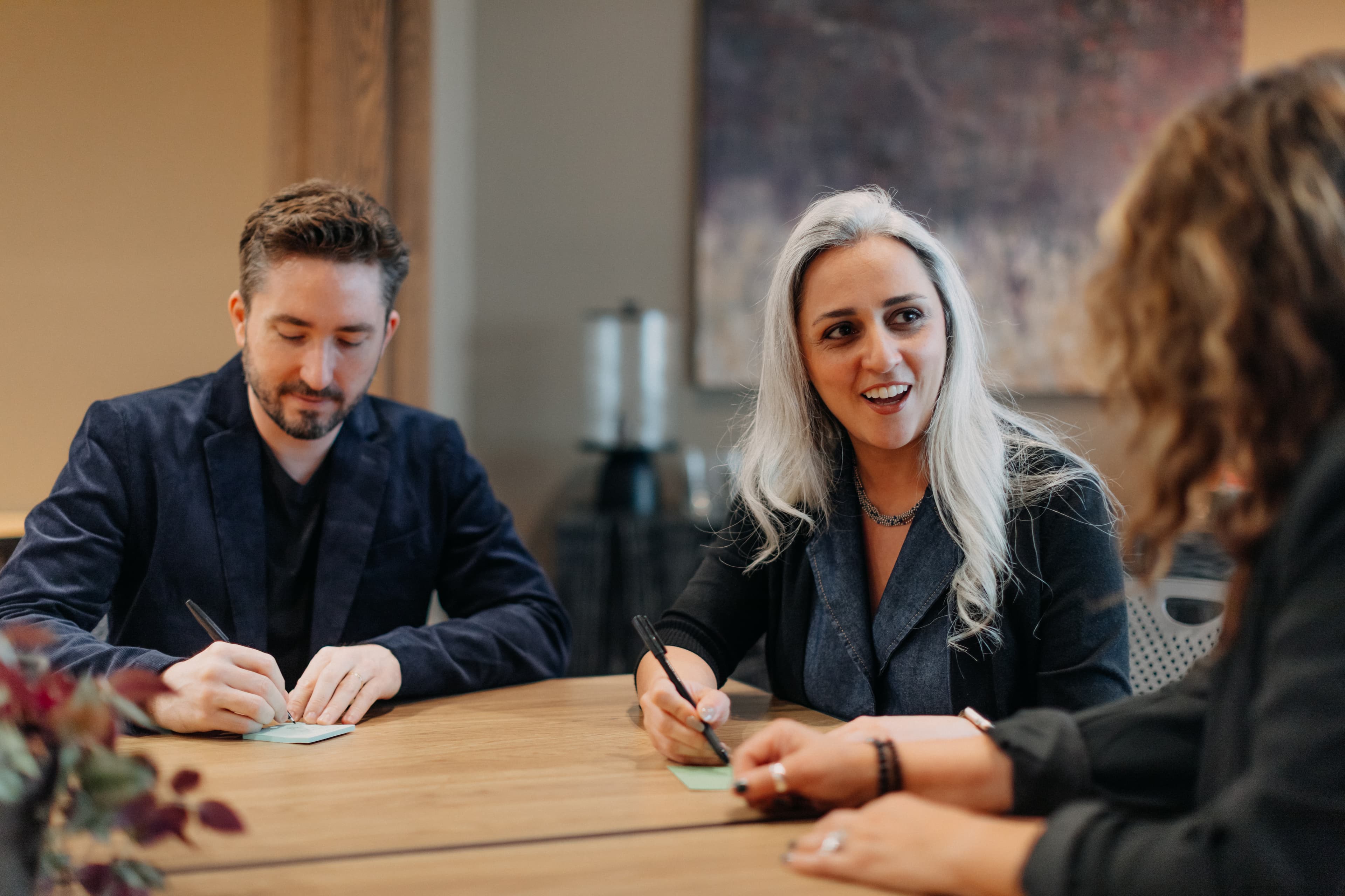 Ryan and Sepidar Chappell in a discovery session with a client